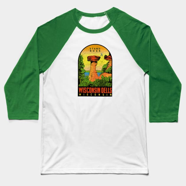 Stand Rock - Wisconsin Baseball T-Shirt by Midcenturydave